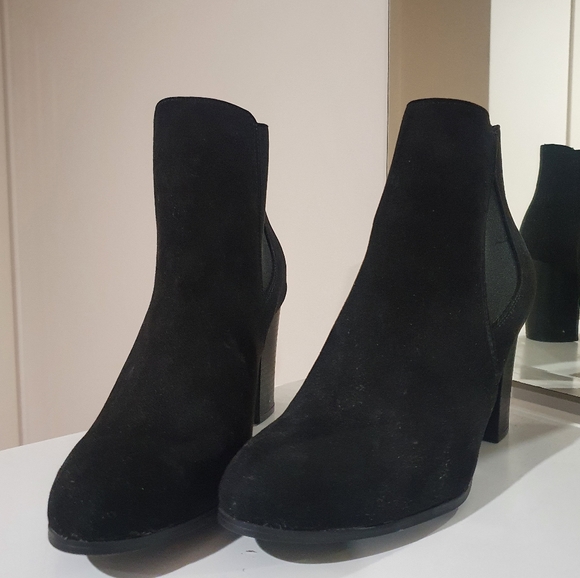 NWOT Anko Black Heeled Boots Size 10 - Picture 6 of 10